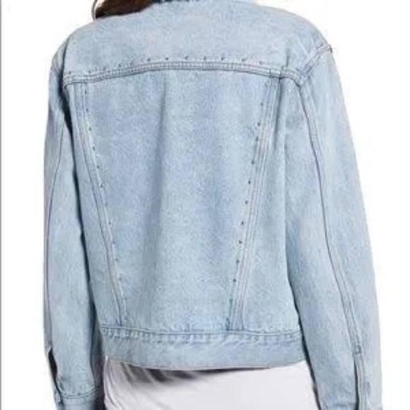 Rebecca Minkoff Clark Denim Jacket With Studs Sz XS - Picture 3 of 7